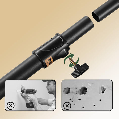 SoBuy KLS04-II-SCH Vahva teleskooppinen vaateteline – Säädettävä avoin vaatekaappi tangoilla ja hyllyillä, naulakko makuuhuoneeseen/vaatehuoneeseen, musta
