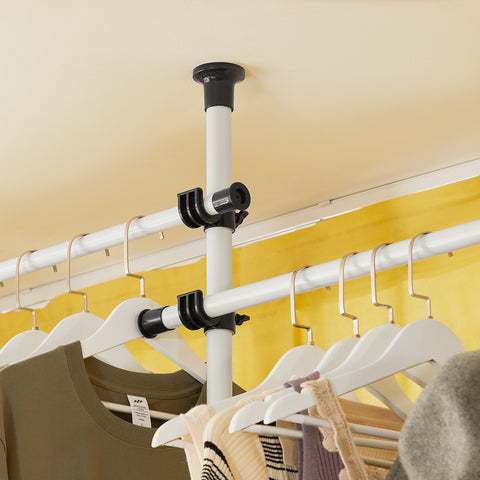 SoBuy Vaatekaappikokonaisuus Metalli ja polypropeenimuovia Valkoinen KLS04