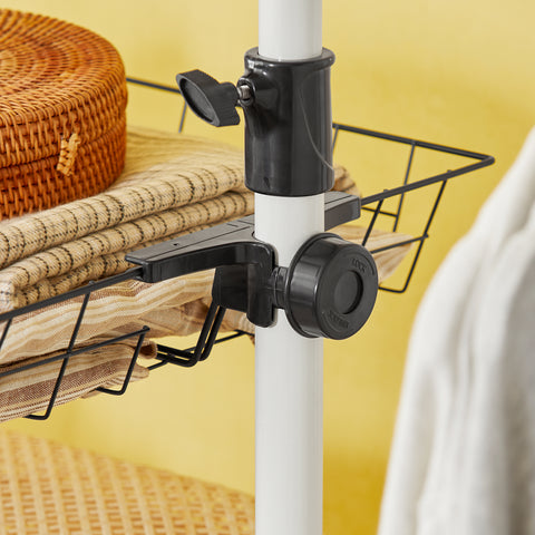 SoBuy Vaatekaappikokonaisuus Metalli ja polypropeenimuovia Valkoinen KLS04