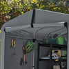 SoBuy KLS11-L-DG puutarhavaja, vedenpitävä ulkovaja, moottoripyörän suoja koukuilla, pyörä- ja työkalutalli, säilytysteltta, harmaa, 159x219x165 cm
