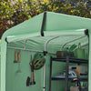 SoBuy KLS11-L-GR puutarhavaja, vedenpitävä ulkovaja, moottoripyörän suoja koukuilla, pyörä- ja työkalutalli, säilytysteltta, vihreä, 159x219x165 cm