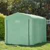 SoBuy KLS11-L-GR puutarhavaja, vedenpitävä ulkovaja, moottoripyörän suoja koukuilla, pyörä- ja työkalutalli, säilytysteltta, vihreä, 159x219x165 cm