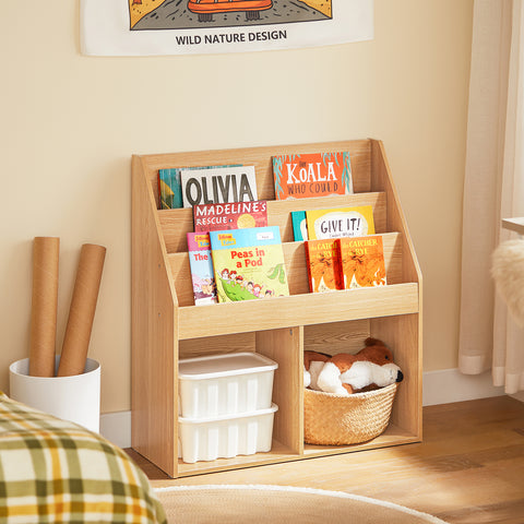 Ennakkomyynti SoBuy Lasten Kirjahylly Lehtiteline Säilytys Kulmahylly KMB01-N