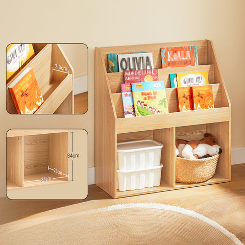 Ennakkomyynti SoBuy Lasten Kirjahylly Lehtiteline Säilytys Kulmahylly KMB01-N
