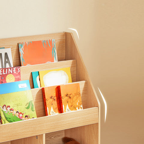 Ennakkomyynti SoBuy Lasten Kirjahylly Lehtiteline Säilytys Kulmahylly KMB01-N