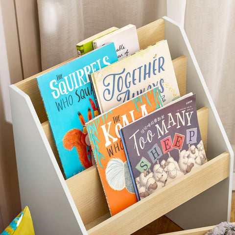 SoBuy Lasten kirjahylly Lelulaatikot Lasten hylly Säilytysteline KMB104-HG