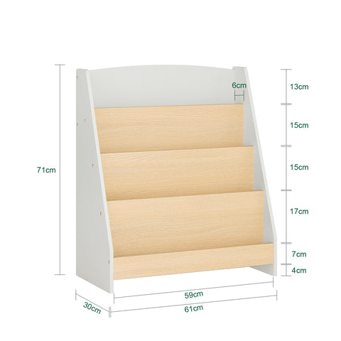 SoBuy Lasten kirjahylly Kulmahylly Lehtiteline KMB106-HG
