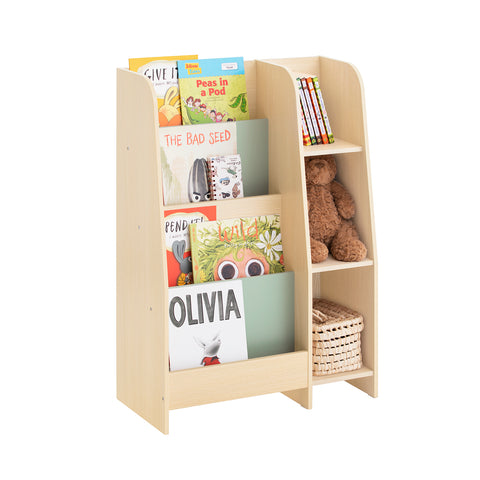 SoBuy Lasten Kirjahylly Lehtiteline Säilytys Kulmahylly KMB114-GR