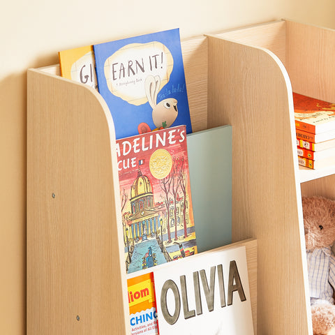 SoBuy Lasten Kirjahylly Lehtiteline Säilytys Kulmahylly KMB114-GR