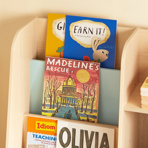 SoBuy Lasten Kirjahylly Lehtiteline Säilytys Kulmahylly KMB114-GR