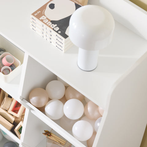 SoBuy KMB120-W Lasten Kirjahylly Lelujen Säilytyshylly 9 Lokerolla – Valkoinen 95x34x105 cm