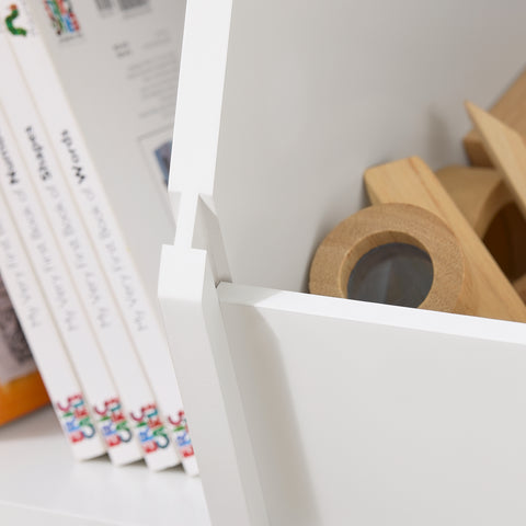 SoBuy KMB120-W Lasten Kirjahylly Lelujen Säilytyshylly 9 Lokerolla – Valkoinen 95x34x105 cm