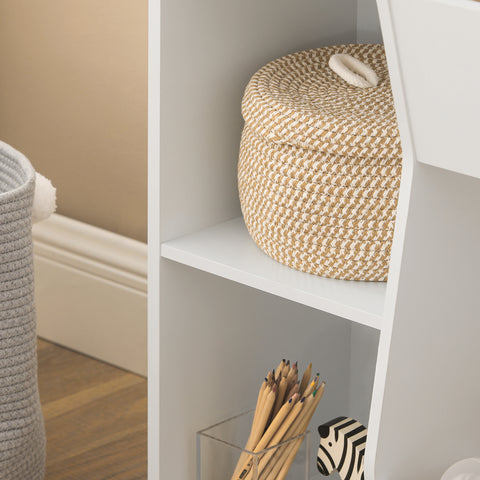 SoBuy KMB55-W Lasten Kirjahylly - 8 Lokeroa Leikkikalu- ja Kirjahylly, Valkoinen 106x30x104 cm