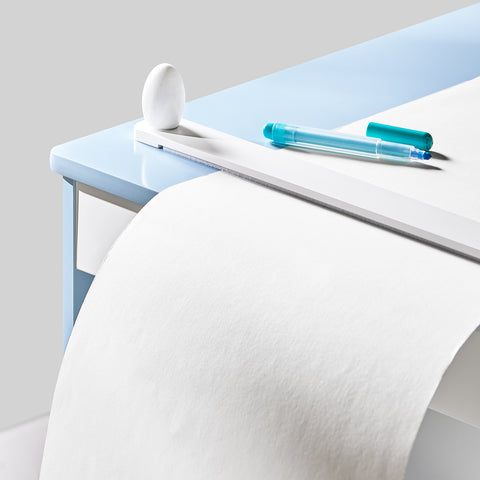 SoBuy lasten pöytä- ja tuolisetti – 2 osaa, mukana DIY-tarrat ja 3 kynäpurkkia, sinivalkoinen KMB60-B