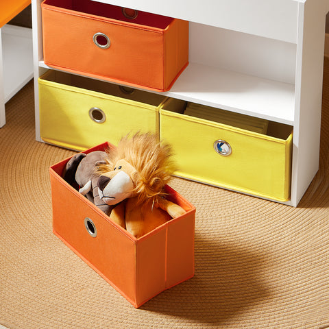 SoBuy 2-osainen Lasten pöytä ja tuolisarja kirjoituspöytä säilytystilalla KMB75-K-W