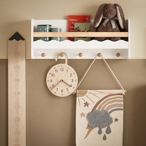 SoBuy Lasten kirjahylly Lehtiteline seinälle KMB78-W