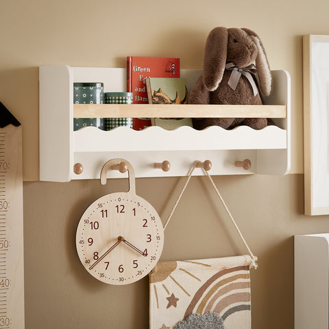 SoBuy Lasten kirjahylly Lehtiteline seinälle KMB78-W