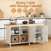 SoBuy KNL09-WN Keittiösaareke Kuminpuisella Työtasolla – 170 × 60 × 89 cm, 145 kg, Valkoinen