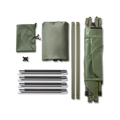 SoBuy Teltta 1 Hengelle – Säilytystaskuilla ja Lamppukoukulla, 2-in-1 Kevyt retkiteltta | 193x86x160cm Vihreä OGS32-II-GR