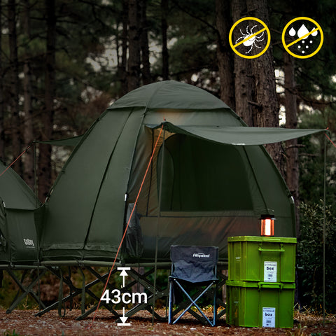 SoBuy 7-in-1 Teltta 2 Hengelle – Retkiteltta | 193x145x185cm Vihreä OGS32-L-GR