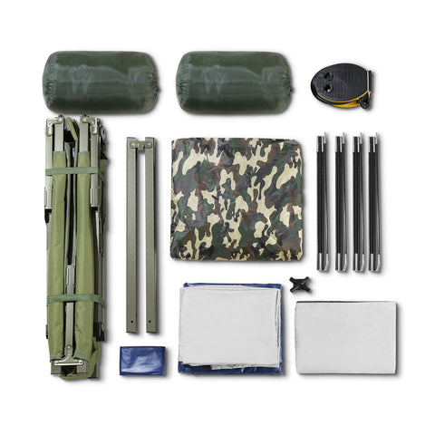 SoBuy 4-in-1 Teltta 2 Hengelle – Retkiteltta | 193x145x185cm Naamiointi OGS32-L-TN