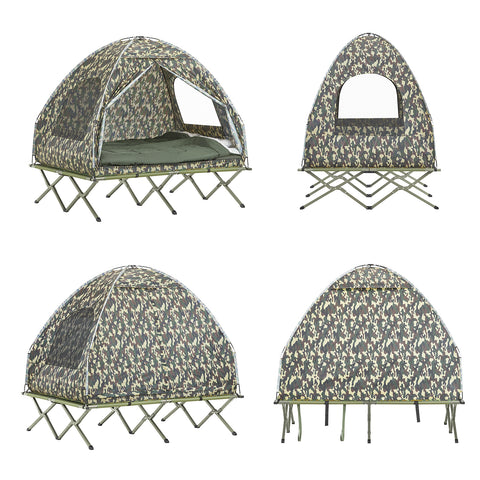 SoBuy 4-in-1 Teltta 2 Hengelle – Retkiteltta | 193x145x185cm Naamiointi OGS32-L-TN