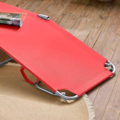 SoBuy Taitettava Aurinkotuoli 4 Asentoa – Puutarhaan tai Parvekkeelle | Punainen OGS35-R