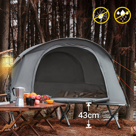 SoBuy 1 Hengelle Teltta Metalli  ja polypropeenia Harmaa OGS60-HG