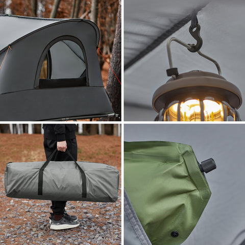 SoBuy 1 Hengelle Teltta Metalli  ja polypropeenia Harmaa OGS60-HG