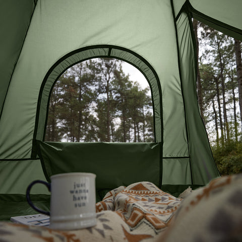 SoBuy 4-in-1 Teltta katoksella 2 Hengelle – Retkiteltta | 193x145x185cm Vihreä OGS61-L-GR