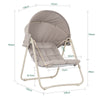 SoBuy OGS62-MI Riipputuoli Aurinkokatoksella – Keinutuoli Rentoutumiseen Puutarhaan ja Parvekkeelle, Beige, 108 × 126 × 163 cm