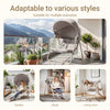 SoBuy OGS62-MI Riipputuoli Aurinkokatoksella – Keinutuoli Rentoutumiseen Puutarhaan ja Parvekkeelle, Beige, 108 × 126 × 163 cm