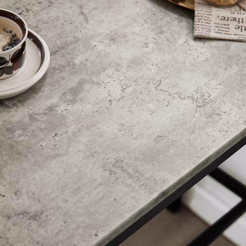 SoBuy OGT03-HG Korkea Keittiöpöytä 87 cm + 2 Baarijakkaraa – Kompakti Baarisetti Pieneen Tilaan, Parvekkeelle, Olohuoneeseen ja Keittiöön – Moderni Teollinen Puu & Metalli