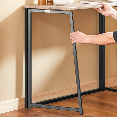 SoBuy Ruokailuryhmä 2 Hengelle Metalli ja puukuitulevyä Beige OGT18-N