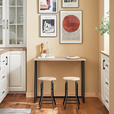 SoBuy Ruokailuryhmä 2 Hengelle Metalli ja puukuitulevyä Beige OGT18-N