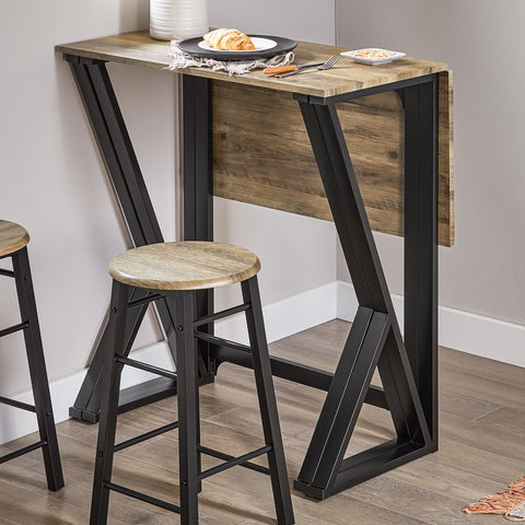 SoBuy Ruokailuryhmä 4 Hengelle Metalli ja puukuitulevyä Beige OGT24-N