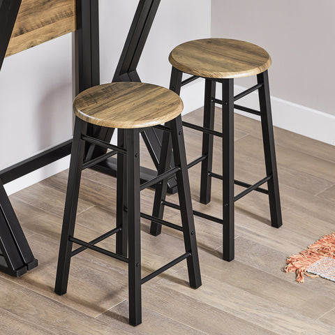 SoBuy Ruokailuryhmä 4 Hengelle Metalli ja puukuitulevyä Beige OGT24-N