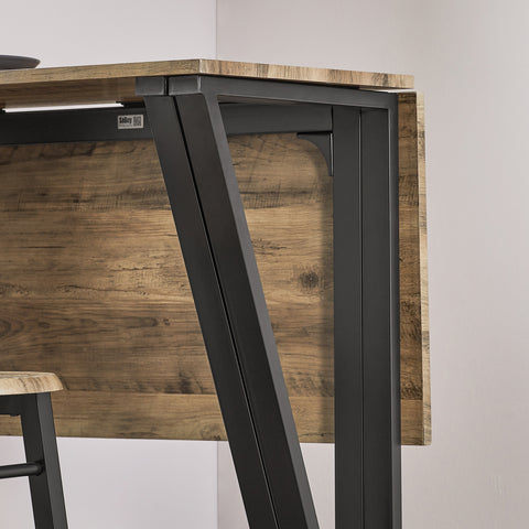 SoBuy Ruokailuryhmä 4 Hengelle Metalli ja puukuitulevyä Beige OGT24-N