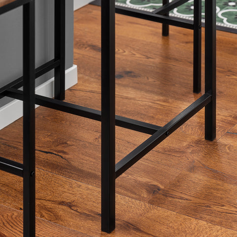 SoBuy Ruokailuryhmä 2 Hengelle puukuitulevyä ja Metalli Beige OGT27-N