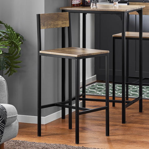 SoBuy Ruokailuryhmä 2 Hengelle puukuitulevyä ja Metalli Beige OGT27-N