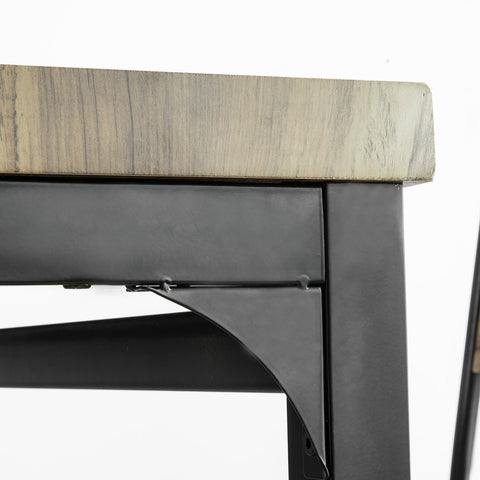 SoBuy Ruokailuryhmä 4 hengelle Keittiön pöytä ja 4 Ruokailutuolit OGT28-N+FST72-NX4