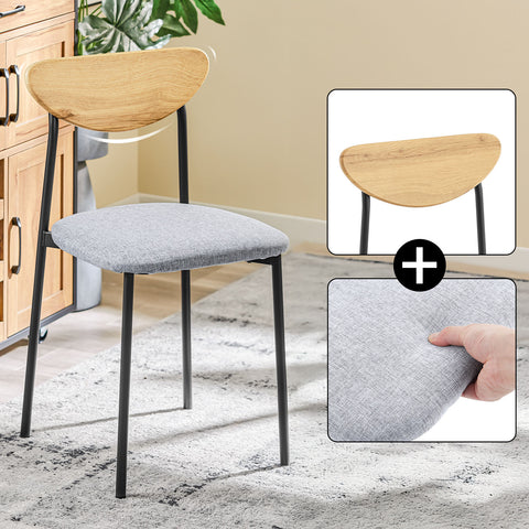 SoBuy OGT52-N 5-osainen ruokailuryhmä mukavilla tuoleilla, pöytä ja 4 tuolia, kompakti keittiöpöytä pieniin tiloihin, ihanteellinen ruokasaliin, keittiöön ja olohuoneeseen