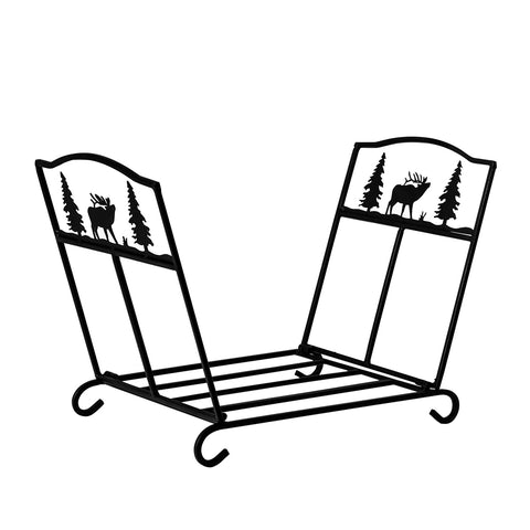 SoBuy Metallinen polttopuuteline sisälle Puutelineet SDA05-SCH