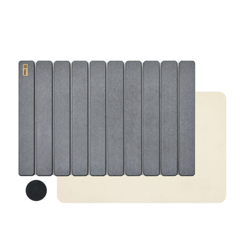 SoBuy Liukumaton Kylpyhuonematto - Diatomiittimatto, Nopeasti Kuivuva | Kotiin | Harmaa 59x39 cm SDA10-HG