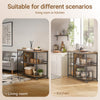 SoBuy SVW18-II-F Desserte de Cuisine à Roulettes – 3 Étagères Réglables, Barrières Anti-chute, Cadre Métal, Style Industriel, 110 × 45 × 92 cm