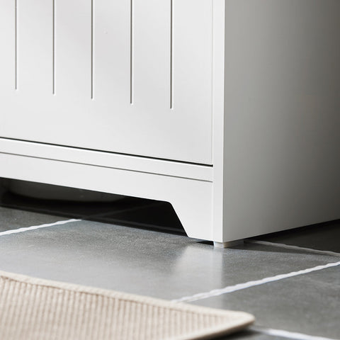 SoBuy Kylpyhuoneen allaskaappi 2 Ovea puukuitulevyä Valkoinen BZR108-II-W