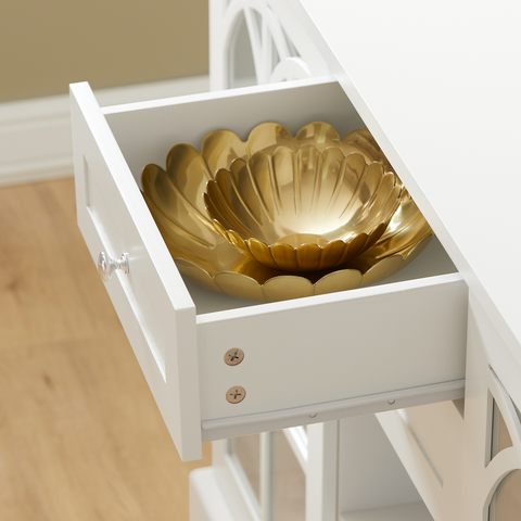 SoBuy Keittiökaappi 2 Ovea Ja 2 Laatikkoa puukuitulevyä Valkoinen FSB79-W