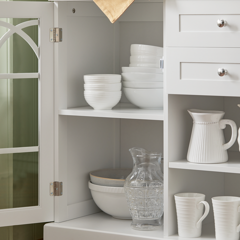 SoBuy Keittiökaappi 2 Ovea Ja 2 Laatikkoa puukuitulevyä Valkoinen FSB79-W