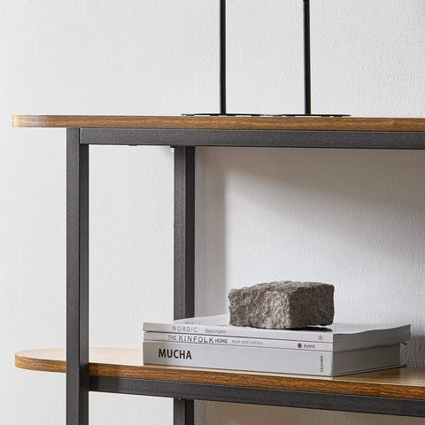 SoBuy Kapea Senkki lastulevyä ja Metalli Ruskea FSB67-WS