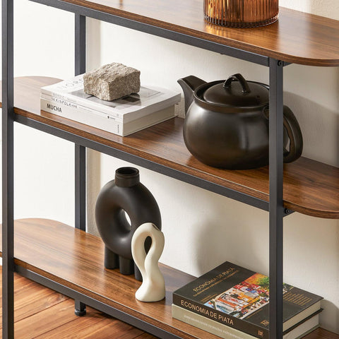 SoBuy Kapea Senkki lastulevyä ja Metalli Ruskea FSB67-WS